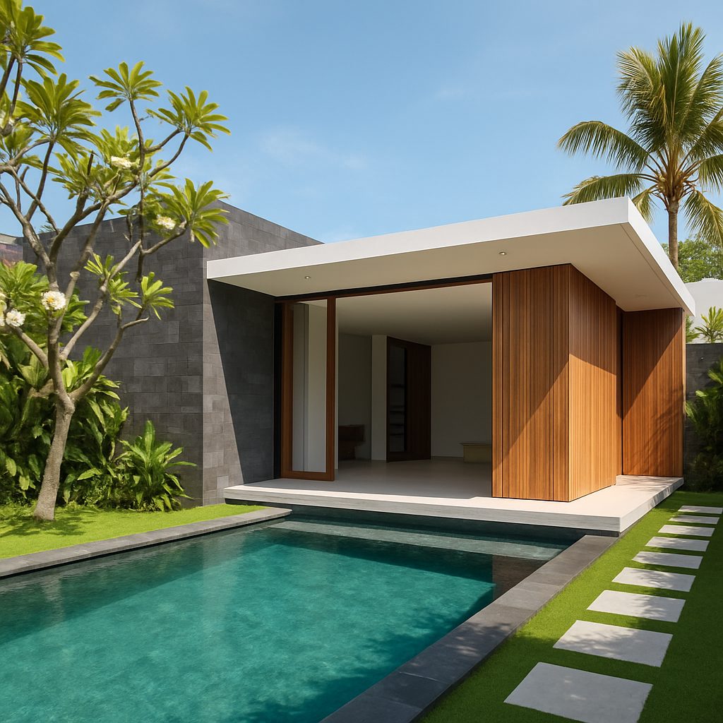 Modern Bali villa with private pool and tropical garden